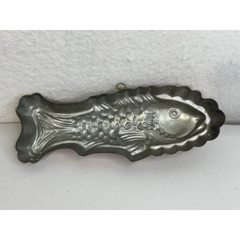 Tagus Portugal Copper Fish Mold VTG Patina 12” x 5